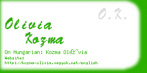 olivia kozma business card